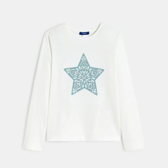 Girl's white star T-shirt