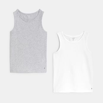 Boy's cotton vests (set of 2)