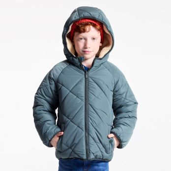 Boy's khaki reversible zipped jacket