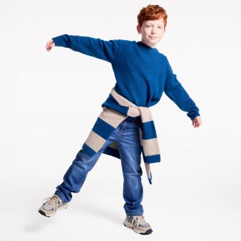 Boy's royal blue crew neck jumper