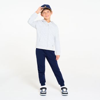 Boy's navy blue fleece joggers