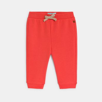 Baby girl's orange fleece joggers