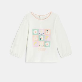 Baby girl's grey printed T-shirt