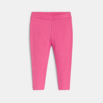 Baby girl's plain pink leggings
