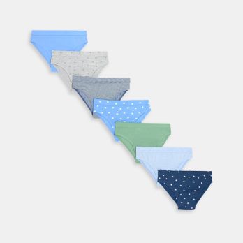 Girl's textured panties (set of 7)