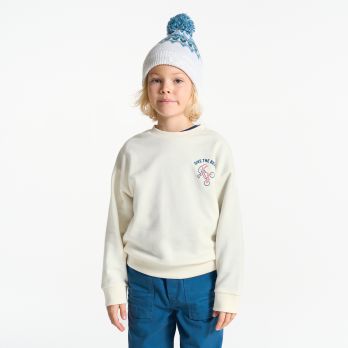 Boy's white slogan sweatshirt