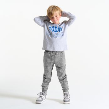 Boy's mottled grey joggers