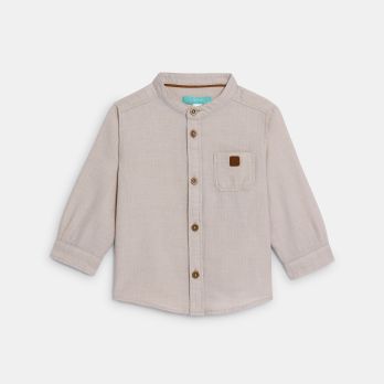 Baby boy's camel-coloured Oxford shirt