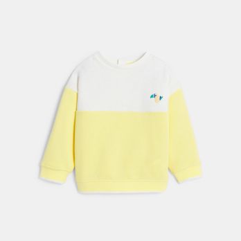 Baby boy's two-tone yellow toucan sweatshirt