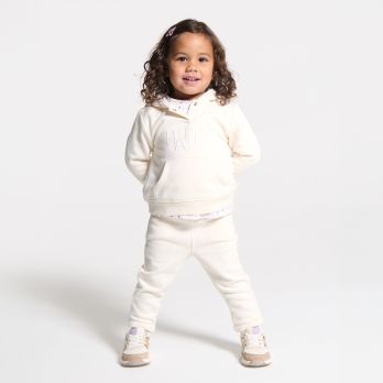 Baby girl's beige fleece joggers