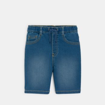 Boy's blue denim Bermuda shorts