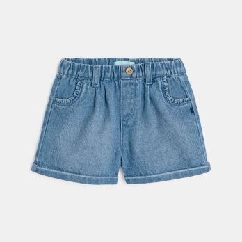 Baby girl's blue denim shorts