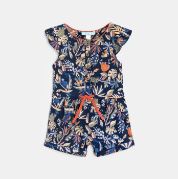 Baby girl's lightweight printed playsuit
