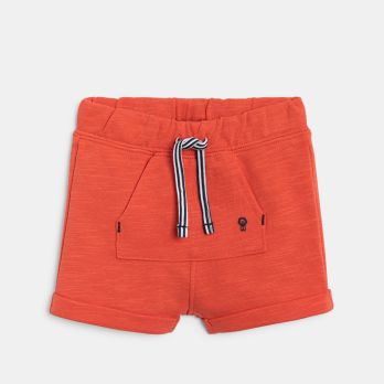 Baby boy's orange fleece shorts