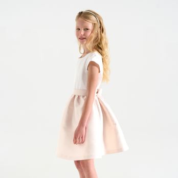 Girl's elegant two-colour dress