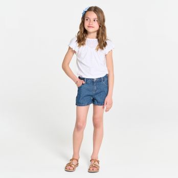 Girls blue demin shorts