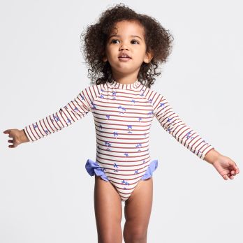Baby girl's UV protection swimsuit