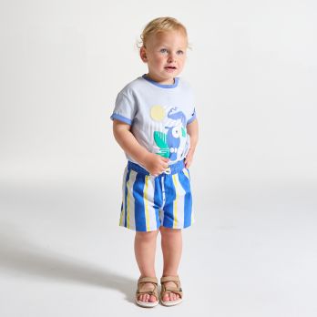 Baby boy's striped swimming trunks with UV protection