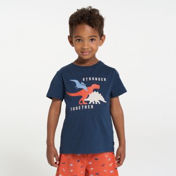 Boy's orange jersey 2-piece summer pyjamas